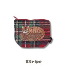 画像6: 【松尾ミユキ / Matsuo Miyuki】Matsuo Miyuki Pouch ポーチ｜４種類から選べる♪ Tabby/Hacu/Stripe/Ruru｜ 猫ネコcat (6)