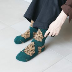 画像6: 【松尾ミユキ / Matsuo Miyuki】Wool Blend Socks ウールブレンドソックス 靴下 くつ下｜４種類から選べる Chloe/Pepper/Noisettes/Pumpkin｜ねこ猫ネコcat (6)