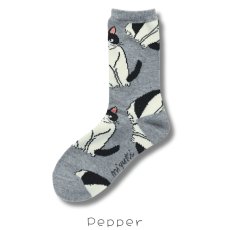 画像3: 【松尾ミユキ / Matsuo Miyuki】Wool Blend Socks ウールブレンドソックス 靴下 くつ下｜４種類から選べる Chloe/Pepper/Noisettes/Pumpkin｜ねこ猫ネコcat (3)