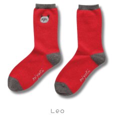 画像5: 【松尾ミユキ / Matsuo Miyuki】Wool blend EMB'D-cat ウールブレンドねこ刺繍ソックス 靴下 くつ下｜４種類から選べる Maron/Lin/Mugi/Leo｜猫ネコcat (5)