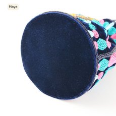 画像7: ナタリー・レテ / Nathalie Lete｜＼送料込み／Beaded Drawstring Bag　ビーズ巾着バッグ｜φ13×17cm インド製 総ビーズ刺繍ポシェット｜2種類から選べる Maya / Black cat｜ねこ猫ネコキャットcat (7)