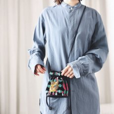 画像11: ナタリー・レテ / Nathalie Lete｜＼送料込み／Beaded Drawstring Bag　ビーズ巾着バッグ｜φ13×17cm インド製 総ビーズ刺繍ポシェット｜2種類から選べる Maya / Black cat｜ねこ猫ネコキャットcat (11)