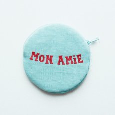 画像5: ナタリー・レテ / Nathalie Lete｜Beads pouch　ラウンドビーズポーチ｜φ12cm インド製 総ビーズ刺繍｜4種類から選べる Maya / Gray cat / Blue eye / Black cat｜ねこ猫ネコキャットcat (5)