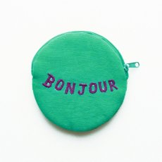画像7: ナタリー・レテ / Nathalie Lete｜Beads pouch　ラウンドビーズポーチ｜φ12cm インド製 総ビーズ刺繍｜4種類から選べる Maya / Gray cat / Blue eye / Black cat｜ねこ猫ネコキャットcat (7)