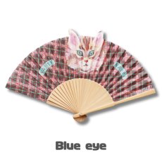 画像2: 【ナタリー・レテ / Nathalie Lete】Cat Sensu｜キャット 扇子｜軽量・コンパクト｜4種類から選べる  Black cat / Blue eye / Gray cat / Maya｜ねこ猫ネコキャットcat (2)