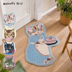 画像1: 【ナタリー・レテ / Nathalie Lete】Multi mat L｜マルチマット L｜ベッドお台所や玄関に！ビッグサイズ｜4種類から選べる  Tabby cat / Black cat / Blue eye / Maya｜ねこ猫ネコキャットcat (1)