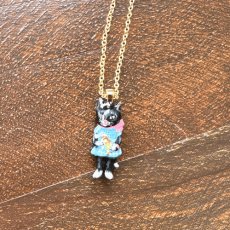 画像4: ナタリー・レテ / Nathalie Lete｜＼送料込み／Necklace　ネックレス　ブラックキャットードレス｜Black cat-dress｜ねこ猫ネコキャットcat (4)