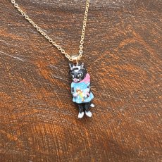 画像6: ナタリー・レテ / Nathalie Lete｜＼送料込み／Necklace　ネックレス　ブラックキャットードレス｜Black cat-dress｜ねこ猫ネコキャットcat (6)