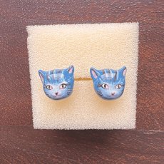 画像2: ナタリー・レテ / Nathalie Lete｜＼送料込み／Pierce Blue cat　ピアス　ブルーキャット｜ねこ猫ネコキャットcat (2)