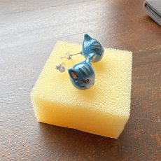 画像5: ナタリー・レテ / Nathalie Lete｜＼送料込み／Pierce Blue cat　ピアス　ブルーキャット｜ねこ猫ネコキャットcat (5)
