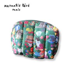 画像9: ナタリーレテ / Nathalie Lete｜Quilted Box Pouch Cats キルト ボックスポーチ キャッツ｜キルテッド キルティング ナタリー・レテ｜ 猫ねこネコキャットcat (9)