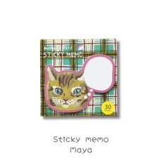 画像2: ナタリー・レテ / Nathalie Lete｜付箋3点セット Mini Sticky memo Black cat / Maya ＋ Sticky memo Maya｜猫柄ふせん ブックマーク・吹き出しデザイン｜ねこ猫ネコキャットcat (2)