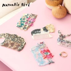 画像1: 【ナタリー・レテ / Nathalie Lete】Cat Comb｜キャットコーム｜ヘアアクセサリー｜くし｜櫛｜4種類から選べる  Black cat / Tabby cat / Gray cat / Maya｜ねこ猫ネコキャットcat (1)