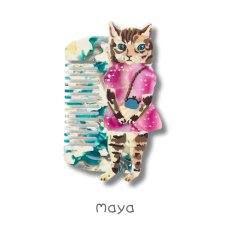 画像3: 【ナタリー・レテ / Nathalie Lete】Cat Comb｜キャットコーム｜ヘアアクセサリー｜くし｜櫛｜4種類から選べる  Black cat / Tabby cat / Gray cat / Maya｜ねこ猫ネコキャットcat (3)
