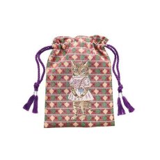 画像2: 【Nathalie Lete／ナタリー・レテ】Drawstring bag｜巾着バッグ｜猫×リボンデザイン｜Maya｜女の子ネコ｜茶虎猫｜チャトラネコ｜動物柄巾着袋｜ (2)