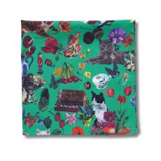 画像5: 【Nathalie Lete】Handkerchief｜ナタリー・レテ　ハンカチーフ｜2種類から選べる♪ Cats/Rabbits｜猫ねこネコ (5)