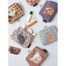 画像2: 【Nathalie Lete／ナタリー・レテ】がま口ポーチ｜Mini purse｜Black cat｜女の子ネコ｜黒猫｜クロネコ｜キュートなミニポーチ｜がま口お財布 (2)