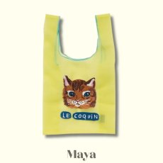 画像2: 【Nathalie Lete】Organdy Bag S｜ナタリー・レテ　透け感オーガンジーレースバッグS猫刺繍｜選べる4種類　Maya/Gray cat/Blue eye/Black cat｜猫ねこネコ (2)