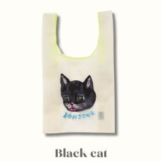 画像8: 【Nathalie Lete】Organdy Bag S｜ナタリー・レテ　透け感オーガンジーレースバッグS猫刺繍｜選べる4種類　Maya/Gray cat/Blue eye/Black cat｜猫ねこネコ (8)