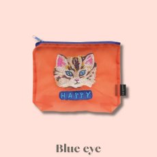 画像6: 【Nathalie Lete】Organdy Pouch｜ナタリー・レテ　透け感オーガンジーポーチ猫刺繍｜選べる4種類　Maya/Gray cat/Blue eye/Black cat｜猫ねこネコ (6)