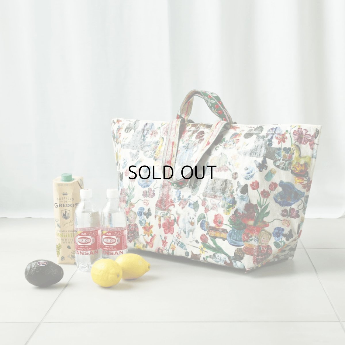 画像1: 【ナタリー・レテ / Nathalie Lete】Keep cool bag L Cats｜レジカゴ対応 保温＆保冷クーラーバッグ【 L 】｜ねこ猫ネコcat (1)