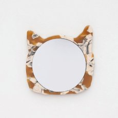 画像4: ナタリー・レテ / Nathalie Lete｜Mirror ミラー｜ねこの顔型ミラー｜4種類から選べる Tabby cat / Black cat / Gray cat / Maya｜携帯用鏡｜猫ねこネコキャットcat (4)