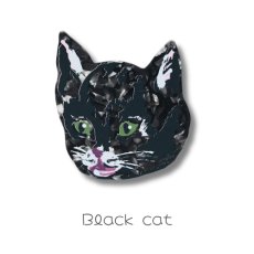 画像7: ナタリー・レテ / Nathalie Lete｜Mirror ミラー｜ねこの顔型ミラー｜4種類から選べる Tabby cat / Black cat / Gray cat / Maya｜携帯用鏡｜猫ねこネコキャットcat (7)