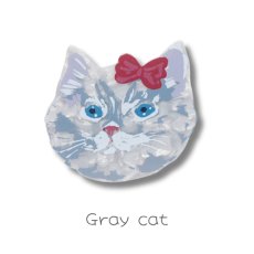 画像9: ナタリー・レテ / Nathalie Lete｜Mirror ミラー｜ねこの顔型ミラー｜4種類から選べる Tabby cat / Black cat / Gray cat / Maya｜携帯用鏡｜猫ねこネコキャットcat (9)