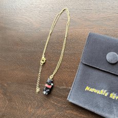 画像3: 【ナタリー・レテ / Nathalie Lete】Necklace Lucky cat-BK｜真鍮ネックレス ラッキーキャット ブラック(黒)｜ブラスアクセサリー 猫ねこネコ (3)