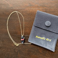 画像9: 【ナタリー・レテ / Nathalie Lete】Necklace Lucky cat-BK｜真鍮ネックレス ラッキーキャット ブラック(黒)｜ブラスアクセサリー 猫ねこネコ (9)