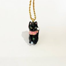 画像10: 【ナタリー・レテ / Nathalie Lete】Necklace Lucky cat-BK｜真鍮ネックレス ラッキーキャット ブラック(黒)｜ブラスアクセサリー 猫ねこネコ (10)