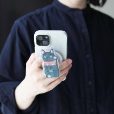 画像2: 【ナタリー・レテ / Nathalie Lete】Phone grip スマホグリップ 「Maya」｜スマホリング携帯電話アクセサリー・スマホスタンド｜落下防止・片手操作・安定化・手ブレ軽減・指楽負担軽減｜ねこ猫ネコcat (2)