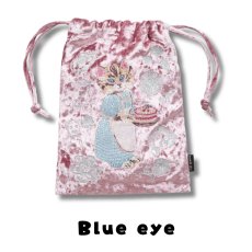 画像5: 【ナタリー・レテ / Nathalie Lete】Velour Drawstring pouch Tabby cat｜ベロア巾着ポーチ × ねこ刺繍｜4種類から選べる Tabby cat / Black cat / Blue eye / Maya｜猫ネコ (5)