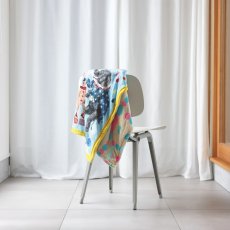 画像4: 【ナタリー・レテ / Nathalie Lete】Double layer ダブルレイヤーブランケット Cats-Mint green Blanket (4)
