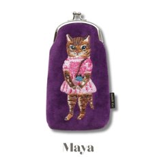 画像4: 【Nathalie Lete】Long Purse Cat 51122｜ナタリー・レテ　ロングパース　猫刺繍｜4種類から選べる♪Maya/Gray cat/Blue eye/Black cat (4)