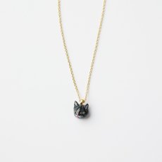 画像1: 【ナタリー・レテ / Nathalie Lete】Necklace Black cat ネックレス ブラック キャット 黒猫アクセサリー｜猫ネコcat (1)