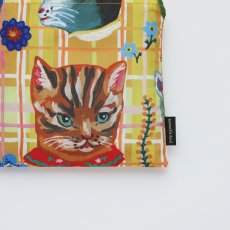 画像3: 【ナタリー・レテ / Nathalie Lete】Pocketable Cats-YE 携帯用 エコバッグ キャッツ-イエロー｜猫ネコねこcat (3)
