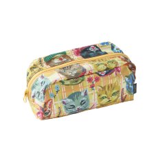 画像1: 【ナタリー・レテ / Nathalie Lete】Pouch Cats-YE ポーチ キャッツ-イエロー｜猫ネコねこcat (1)
