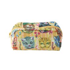 画像2: 【ナタリー・レテ / Nathalie Lete】Pouch Cats-YE ポーチ キャッツ-イエロー｜猫ネコねこcat (2)