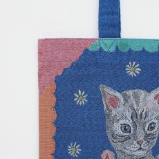 画像2: 【ナタリー・レテ / Nathalie Lete】Rectangle tote bag Dance cats レクタングル トート バッグ ダンスキャッツ｜猫ネコねこcat (2)