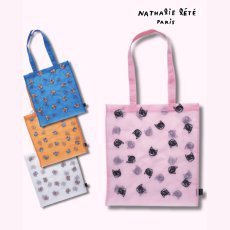 画像1: 【Nathalie Lete】Organdy Tote bag｜ナタリー・レテ　オーガンジートートバッグ｜4種類から選べる♪Maya/Gray cat/Blue eye/Black cat｜猫ねこネコ (1)