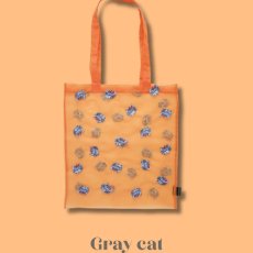 画像5: 【Nathalie Lete】Organdy Tote bag｜ナタリー・レテ　オーガンジートートバッグ｜4種類から選べる♪Maya/Gray cat/Blue eye/Black cat｜猫ねこネコ (5)