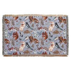 画像2: 【Nathalie Lete／ナタリー・レテ】Tapestry rug　タペストリーラグ｜猫と動物｜グレー (2)