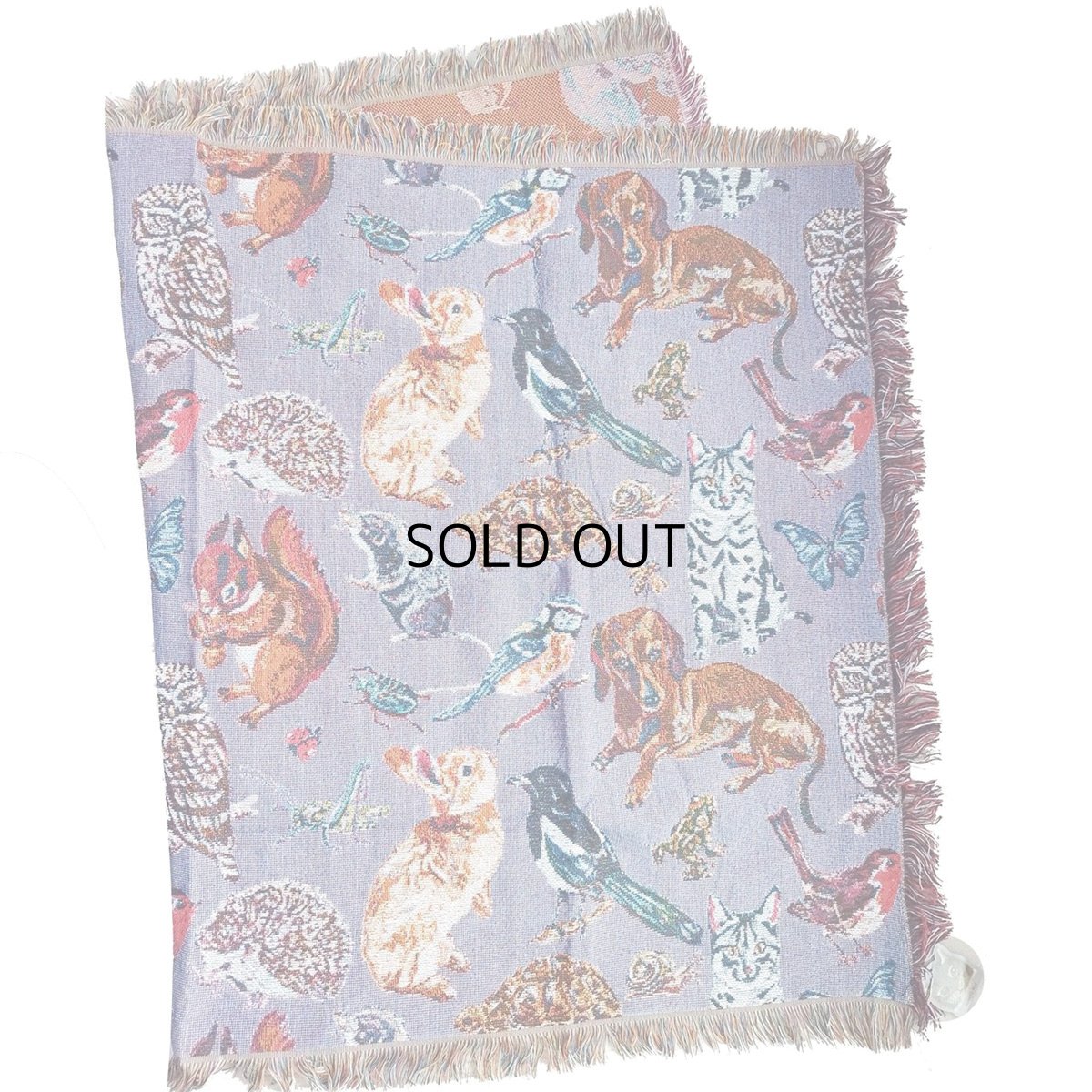 画像3: 【Nathalie Lete／ナタリー・レテ】Tapestry rug　タペストリーラグ｜猫と動物｜グレー (3)