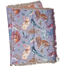 画像3: 【Nathalie Lete／ナタリー・レテ】Tapestry rug　タペストリーラグ｜猫と動物｜グレー (3)