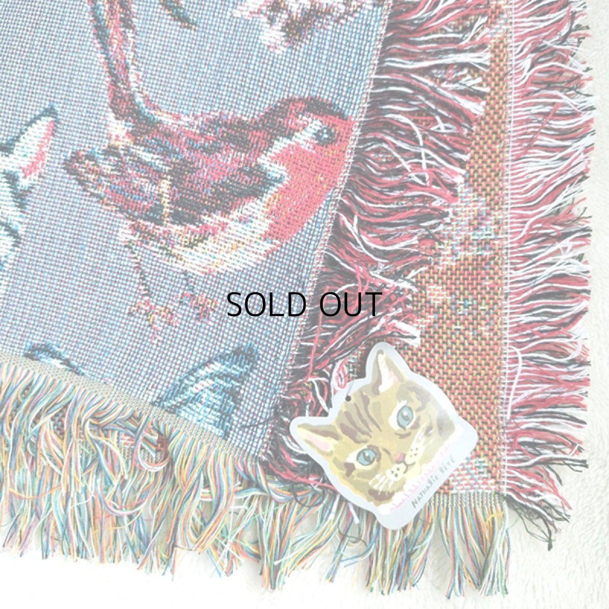 画像4: 【Nathalie Lete／ナタリー・レテ】Tapestry rug　タペストリーラグ｜猫と動物｜グレー (4)