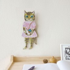 画像6: 【Nathalie Lete】｜掛時計　ダイカット｜ナタリー・レテ｜Maya（チャトラ）／Black cat（黒猫）／Tabby cat（キジトラ）｜猫　ネコ　cat｜ (6)