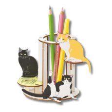 画像2: 【SETO CRAFT／セトクラフト】デスクの上のキャットタワー｜キャットタワー型ペンスタンド (2)