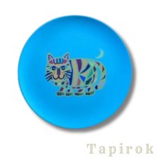 画像1: 【Tapirok】ムーンキャットプレート｜お皿｜月夜に輝く猫のシルエット (1)