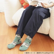 画像4: 松尾ミユキ / Matsuo Miyuki｜ウール混ソックス Wool blend socks｜Pearl｜あったかウールブレンド猫柄靴下｜ねこ猫ネコキャットcat (4)